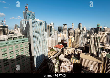 Makati City Skyline. Makati City ist eines der am weitesten entwickelten Geschäft Bezirk von Metro Manila und der gesamten Philippinen. Stockfoto