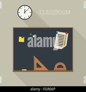 Tafel an der Wand. Stock Vektor