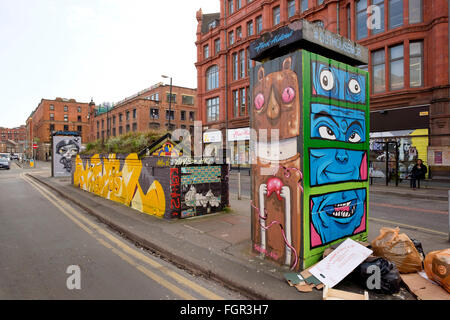 Manchester, UK - 16. Februar 2016: Stevenson Platz steht im Zentrum des nördlichen Viertel von Manchester aber scheint immer noch Relati Stockfoto