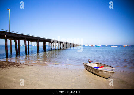 Flinders zurück Strand und Pier an einem heißen Sommerabend auf der Mornington-Halbinsel, Victoria, Australien Stockfoto