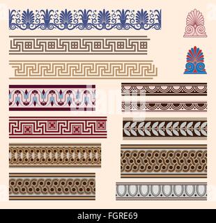 Griechischen Grenze Ornamente Stock Vektor