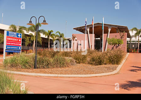 Broome-Krankenhaus in Broome, Küsten-, Perlentauchen und touristischen Stadt in der Kimberley-Region, Western Australia. Stockfoto