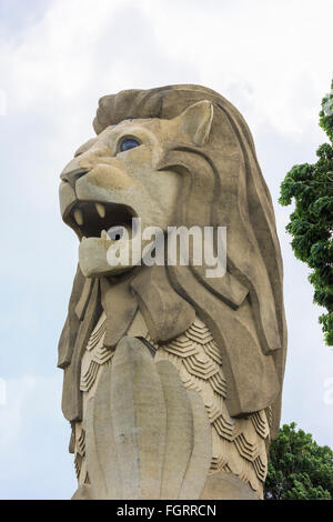 Merlion Statue auf Sentosa Island, Singapur Stockfoto