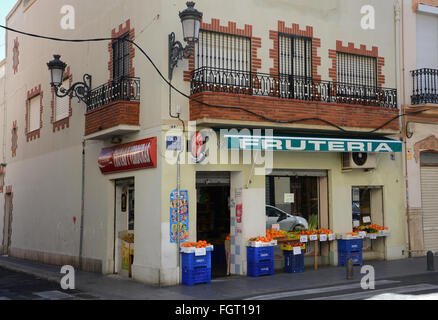 lokalen Gemüsehändler, Valencia, Spanien Stockfoto