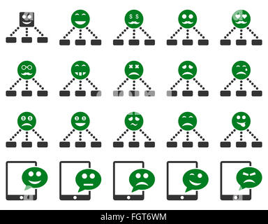 Emotion-Hierarchie und SMS Symbole Stockfoto