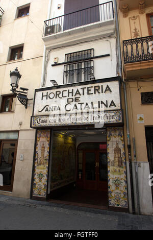 Horchateria de Santa Catalina, Valencia, Spanien Stockfoto