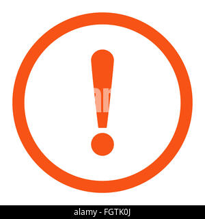 Ausrufezeichen Zeichen flach orange Farbe gerundet raster Stockfoto
