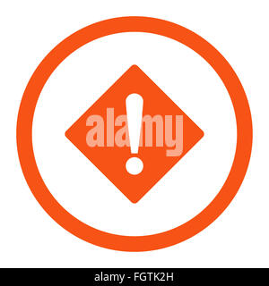 Wohnung orange Farbe gerundet Raster Fehlersymbol Stockfoto