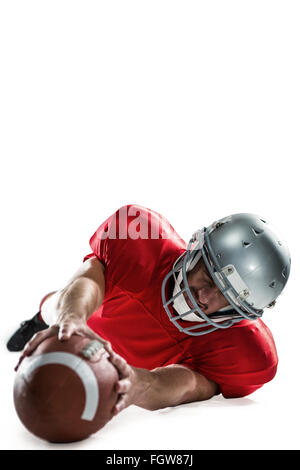 Sportler, die kämpfen, um den Ball zu fangen Stockfoto