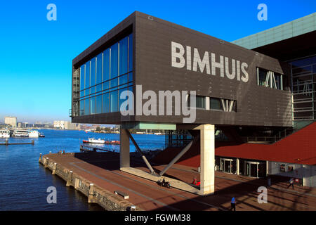 Bimhuis jazz Concert Hall, die Bestandteil der Muziekgebouw aan't IJ Musikveranstaltungen, Amsterdam, Niederlande Stockfoto