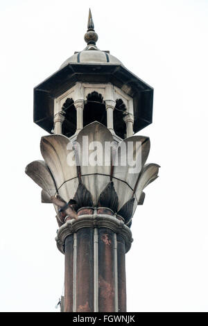 Minarett, Jama Masjid, Incias größte Moschee, Alt-Delhi, Indien, Asien Stockfoto