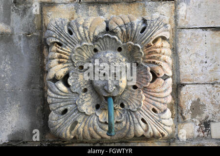 Großer Onofrios Brunnen, Main Street, Dubrovnik, Dubrovnik-Neretva County, Dalmatien, Adria, Kroatien, Balkan Stockfoto