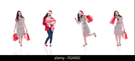 Zusammengesetztes Bild der verschiedenen eleganten Brünette Stockfoto