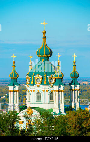 St. Andreaskirche in Kiew, die Hauptstadt der Ukraine. Stockfoto