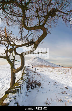 Schnee bedeckt, Nähe Richtfest in North Yorks Moors Stockfoto