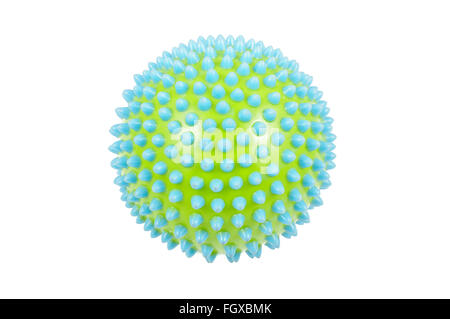 Stacheligen Massage-Ball auf dem weißen Hintergrund isoliert Stockfoto