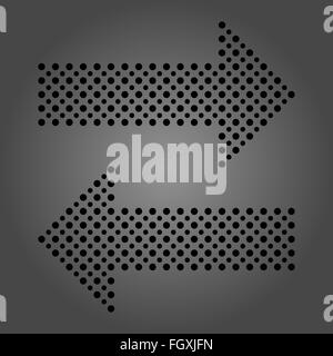 Fein gestrichelten Pfeile Stockfoto