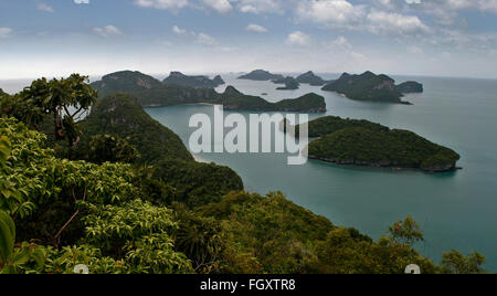 Draufsicht der Ang Thong National Marine Park in Phang-Nga Stockfoto