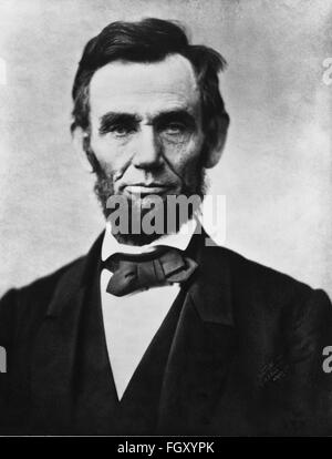 Porträtfotografie von US-Präsident Abraham Lincoln Stockfoto