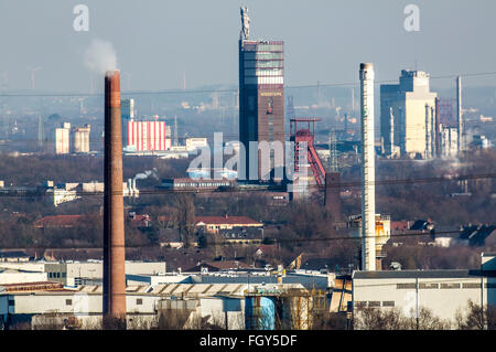 Ehemaligen Bergwerk Nordstern, heute eine industrielle Eritage Park, Hauptsitz des Wohnungsunternehmens Immobilien, Wohnungsbau Gesellschaft, Gelsenkirchen Stockfoto