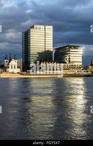 Hauptsitz von Lanxess, Chemieunternehmen, Rhein, Köln Stockfoto