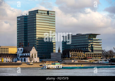 Hauptsitz von Lanxess, Chemieunternehmen, Rhein, Köln Stockfoto