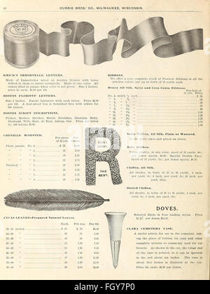 Currie Gesamtkatalog Großhandel für Floristen, Gärtner und Trucker Stockfoto