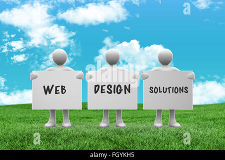 Zusammengesetztes Bild von Web-Design-Lösungen Stockfoto