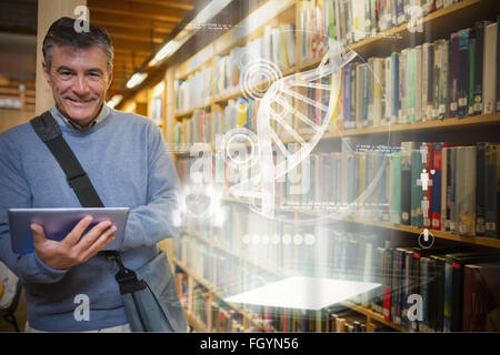 Zusammengesetztes Bild Illustration der dna Stockfoto