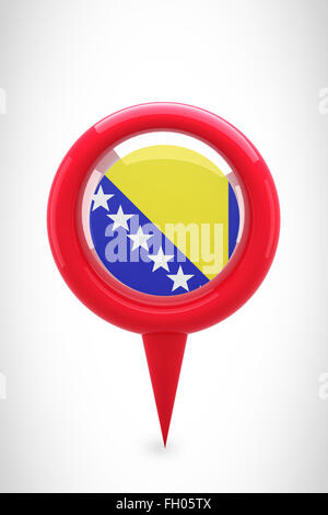 Zusammengesetztes Bild der Kartenmarkierung in Nahaufnahme Stockfoto