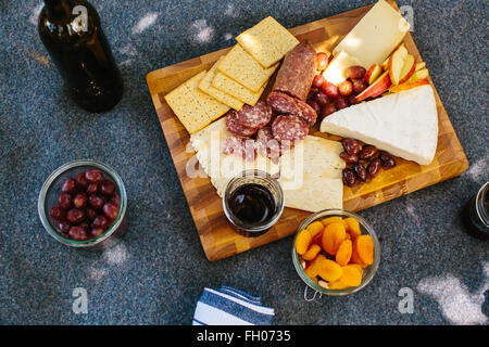 Ein Picknick in der kalifornischen central Coast Wein Land, Santa Ynez. Stockfoto
