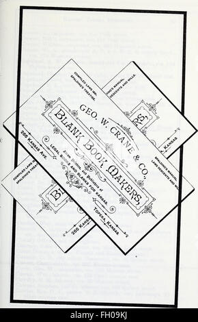 Radge von Topeka Stadt Verzeichnis - Shawnee County Steuerzahler und ein offizielles Verzeichnis der Postämter von Kansas (1882) Stockfoto