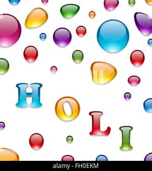 Bunte Tropfen für indische Festival Holi Stock Vektor