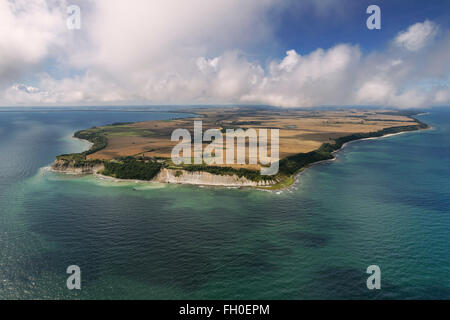 Luftaufnahme, Kap Arkona, Wittow, Leuchtturm, Schinkelturm Putgarten, Cloud, Putgarten, Rügen, Mecklenburg-Vorpommern, Ostsee Stockfoto