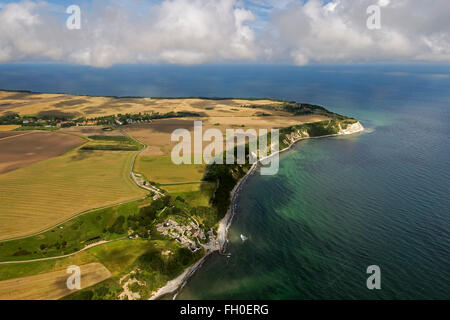 Luftaufnahme, Dorf Vitt Fischen Dorf Putgarten, Rügen, Mecklenburg-Vorpommern, Deutschland, Europa, Ostsee, Insel Ostsee Stockfoto