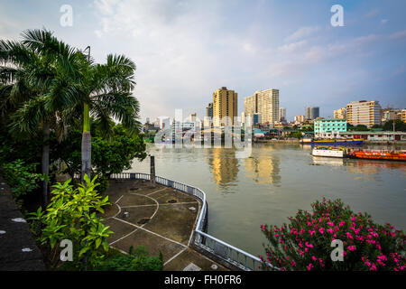 Ansicht des Flusses Pasig in Fort Santiago, in Intramuros, Manila, Philippinen. Stockfoto