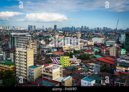 Ansicht von Gebäuden in Sampaloc, in Manila, Philippinen. Stockfoto