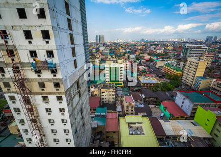 Ansicht von Gebäuden in Sampaloc, in Manila, Philippinen. Stockfoto