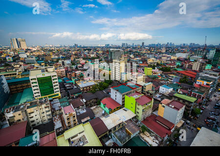 Ansicht von Gebäuden in Sampaloc, in Manila, Philippinen. Stockfoto