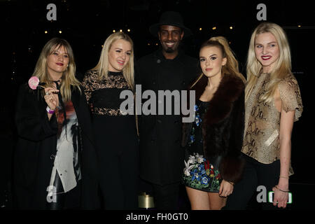 London, UK. 22. Februar 2016.  Gäste besuchen die JF London Schuh - Launch-Party im W Hotel in London, UK. Bildnachweis: Siehe Li/Alamy Live News Stockfoto