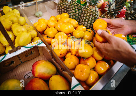 Produziert wird an der Grand Central Market in Los Angeles, Kalifornien. Stockfoto