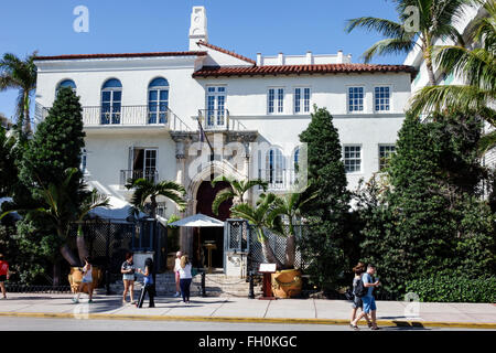 Miami Beach, Florida, Ocean Drive, Neujahr, Villa Casa Casuarina, Gianni Versace Mansion, Vorderseite, Eingang, FL160101036 Stockfoto