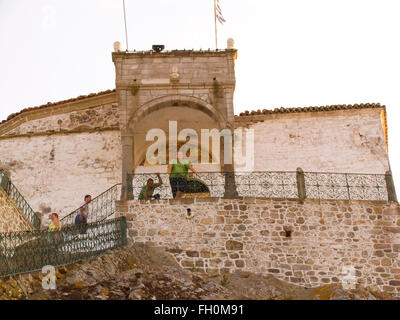 Kirche Panagia Glykophilousa, Petra, Lesbos Insel, Nord West Ägäis, Griechenland, Europa Stockfoto