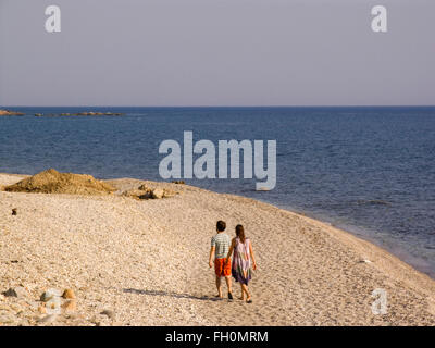 Melinta Strand, Plomari Bereich, Lesbos Insel, Nord West Ägäis, Griechenland, Europa Stockfoto