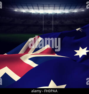 Zusammengesetztes Bild der australischen Flagge Stockfoto