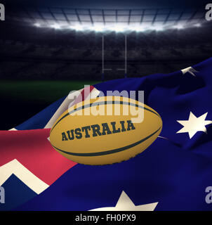 Zusammengesetztes Bild von Australien Rugby-ball Stockfoto