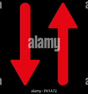 Pfeile Exchange vertikale flache rote Farbsymbol Stockfoto