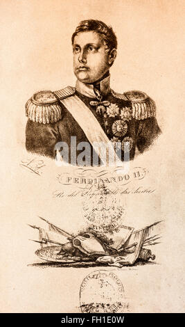 Ferdinand II von Bourbon König des Königreichs beider Sizilien Stockfoto