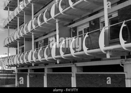 Schwarz / weiß Fotos rund um Northampton Town Centre. Stockfoto