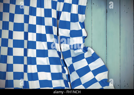 Zusammengesetztes Bild der blau-weißen Flagge Stockfoto